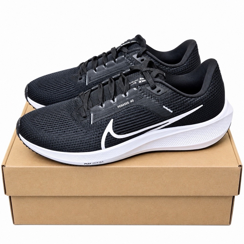 Nike Pegasus 40 Black Iron Grey White DV3854-001 Women's Size 10 Running Shoes